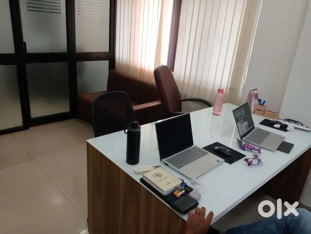 Office on rent fully furnished 2 cabin 7 seats at ambavadi