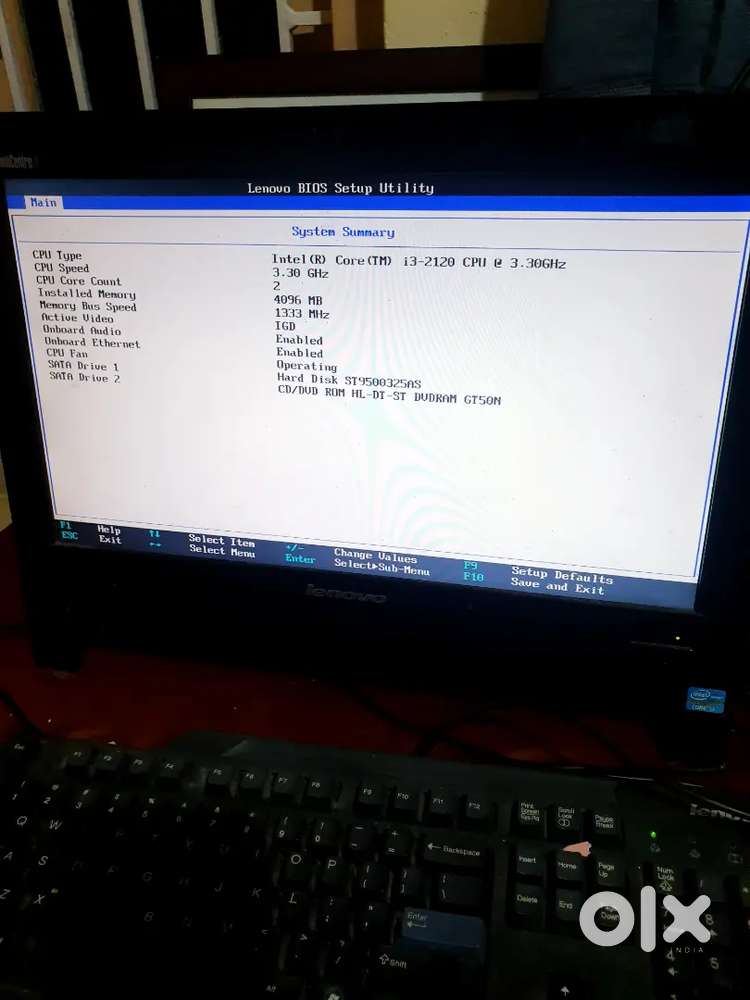 Lenova all in one PC 4gb ram 512 hdd