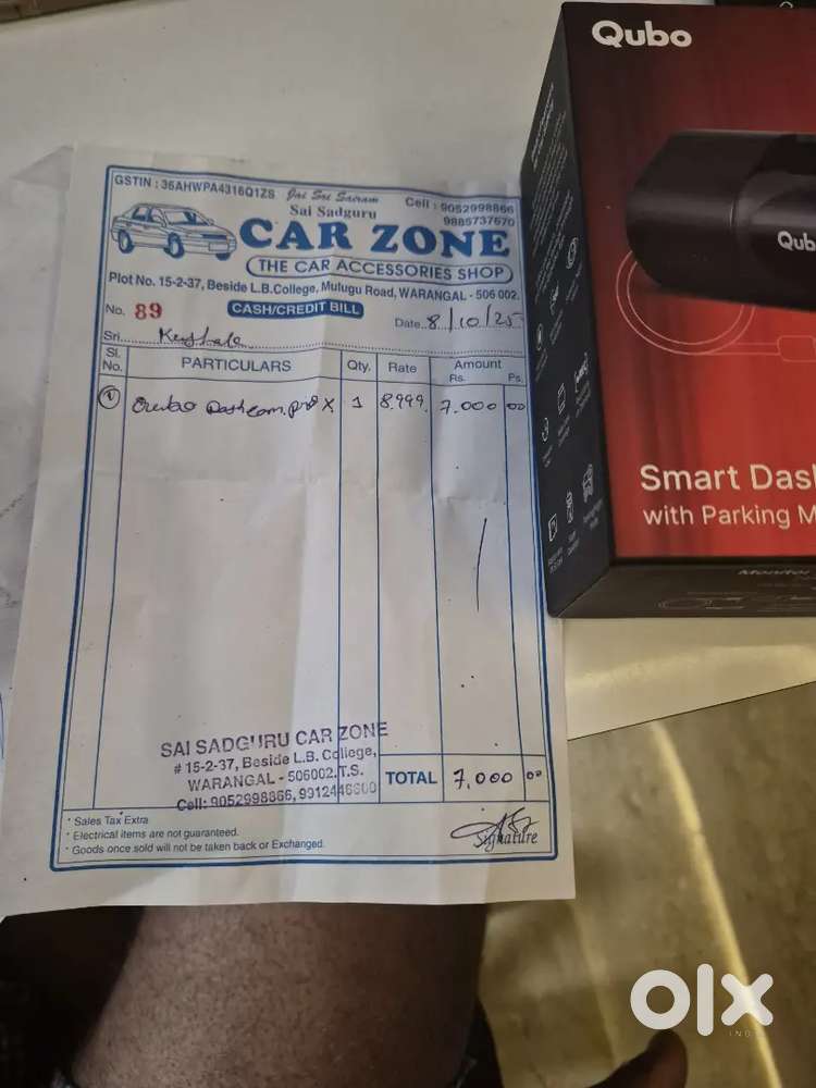 Qubo dash cam N series for car in parking mode also