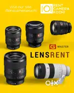 sony g master lenses and Camera for rent at kochi Gmaster canon nikon