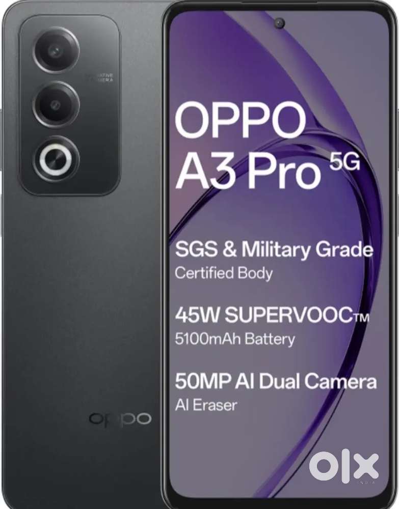 Oppo A3 pro 8+4gb 128 box charger ..bill missing