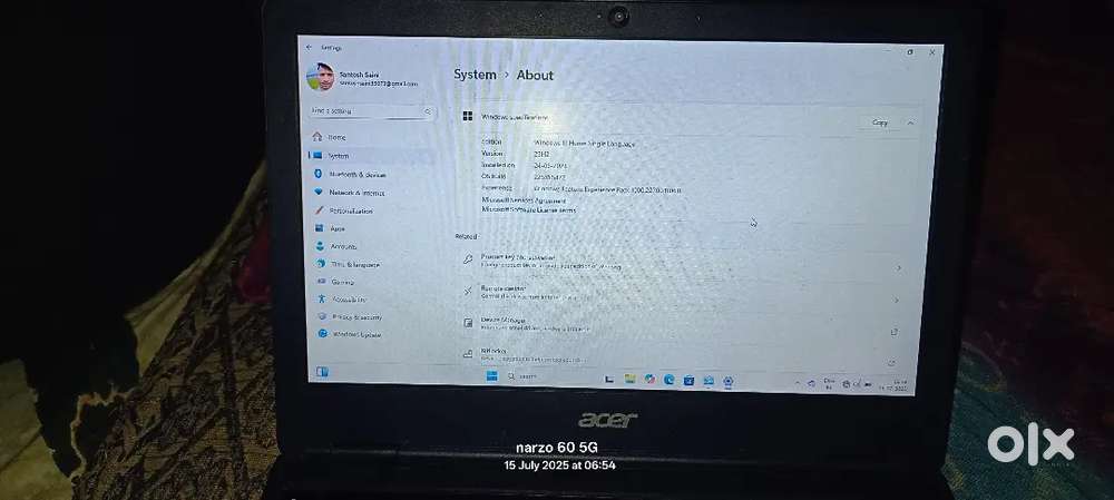 Acer laptop 1.5 years old