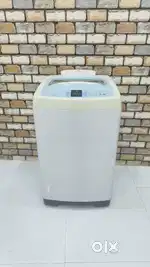 Blue and white colour top load fully automatic washing machine diamond