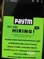 Sale's excutive paytm