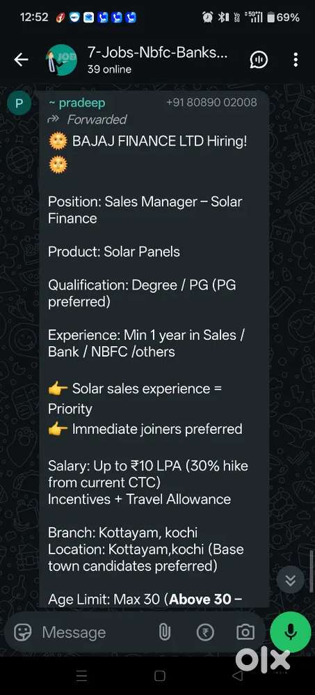 Sales manager solar finance