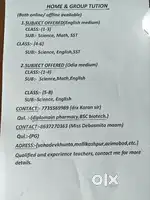 HOME & GROUP TUTION