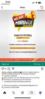 Hiring Graphic / UI-UX / Editing Faculty