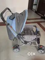 Mee Mee Blue and Black Baby Stroller-Good Condition