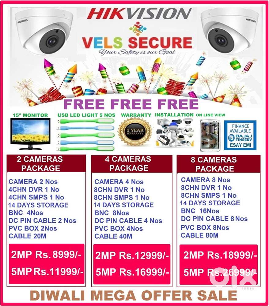 CCTV CAMERA 2MP   DAY & NIGHT  VISION MEGE MEGA DIWALI OFFER