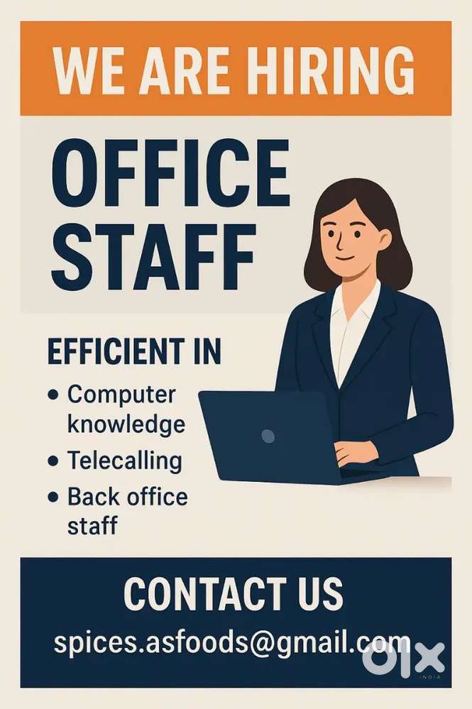 Urgent need for Office Staff in Trivandum