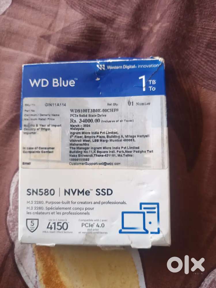 UNUSED 1 tb M.2 NVME  SSD