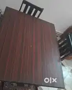 Wooden Top Dining Table with 4 Chair for sale