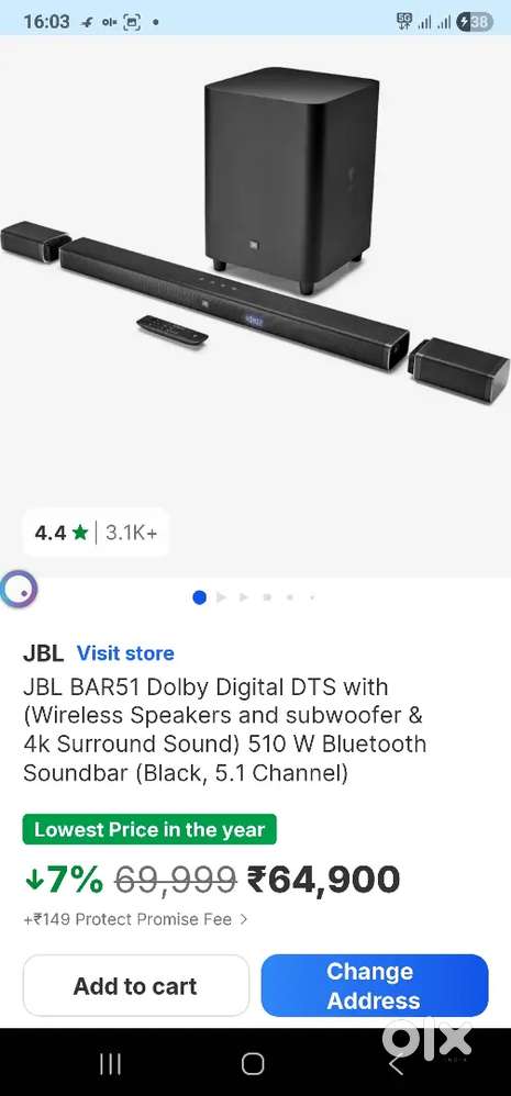 Jbl bar 5.1 home theatre