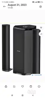 Philips home thete 3 year old good con. 80 watt remote ब्लुटूथ हैं