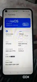 Oppo A55, 4g      6/128  good condition camera battery sab best hai