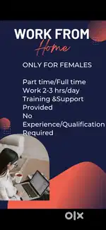 Work From Home opportunity for females