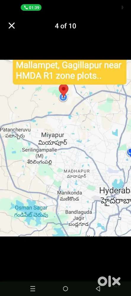 2 Plots for reasonable rate are available @Gaddapotharam(Mallampet)