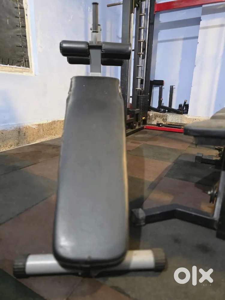 Adjustable sit up bench, all in one smith machine