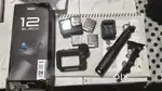 Go pro 12 Black media Mic 1 + two battery