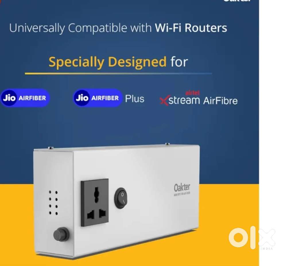 Oakter Mini UPS – Works with Jio/Airtel Fiber + Mobile & Electronics