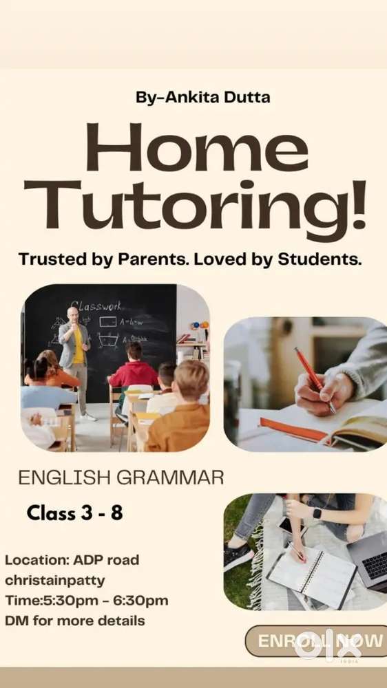 English Grammar Home Tuition class 3-8