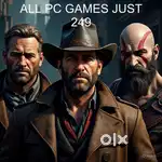 All pc games just 249 like rdr2 god of war raganrock etc