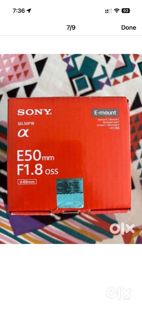 Sony 50MM F1.8 Prime APSC Lens