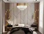 Velvet upholstered Wall panels