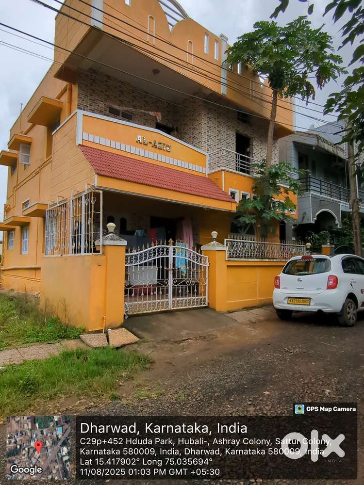 2 floor house sale in sattur just 300meters from hubli-dharwad highway