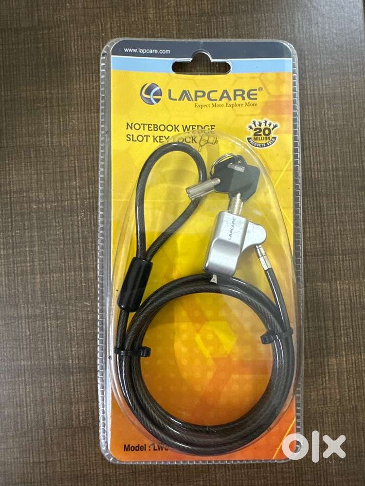 Laptop wedge slot key lock