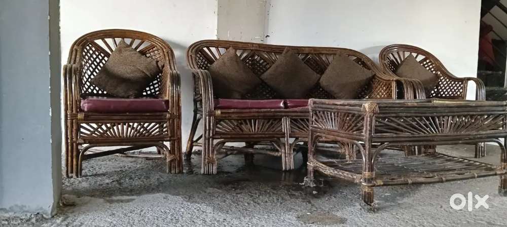 5 seater wooden sofa