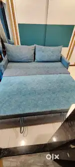 Sofa cum bed with side and two huge pillow