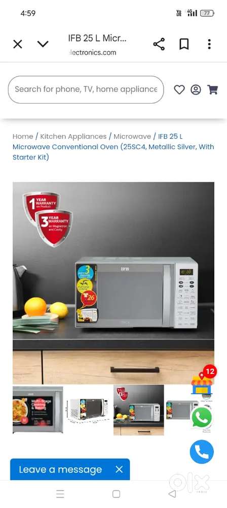 Ifb microwave oven