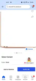 Macbook air m1 8 gb ram 256 gb storage