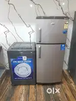 Whirlpool master mind double door refrigerator and washing machine