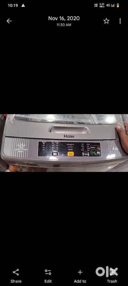 Haier Washing machine top loaded