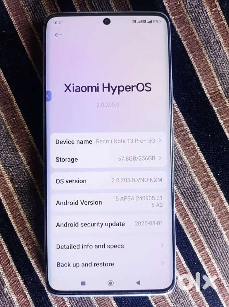 Redmi note 13 Pro Plus 5G full neat and condition one handuse12ram 256