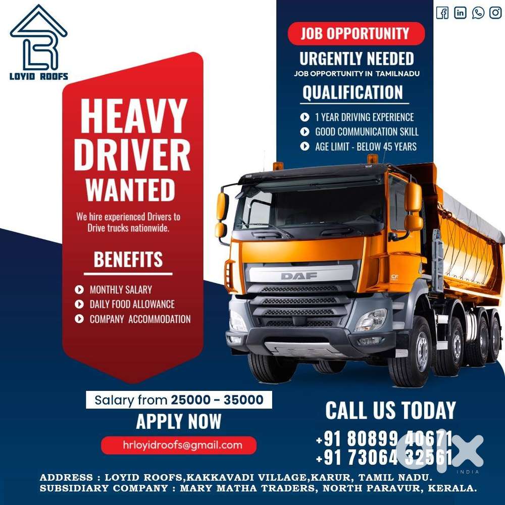 heavy driver wanted