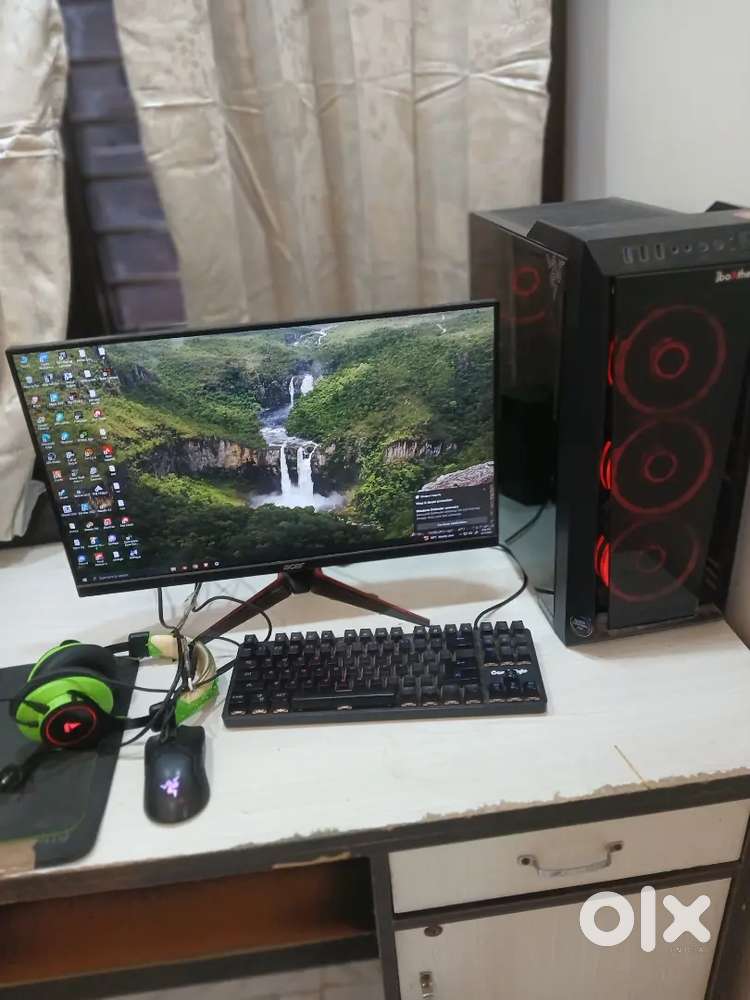 Gaming Ryzen PC Windows 10 PRO with Acer Monitor, Keyboard