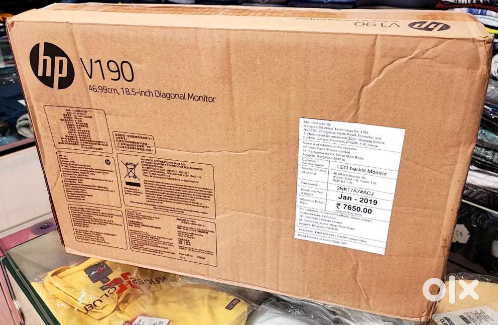 Hp v190 monitor sealed fix price with warranty