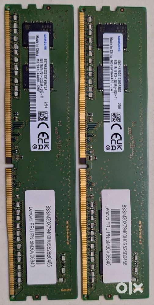 2 x Samsung DDR4 PC4 8GB RAM 3200MHz (Unused)