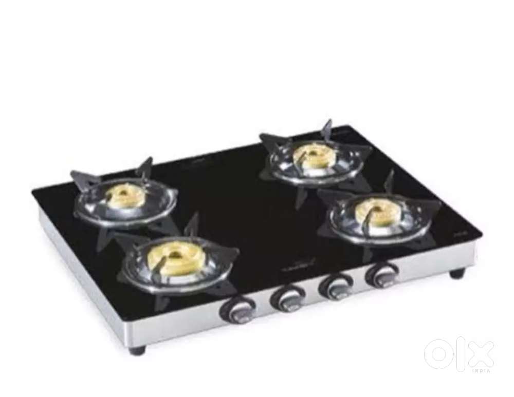 Glass top gas stove