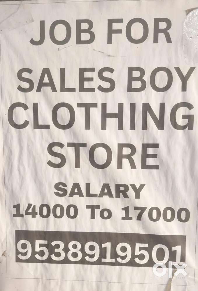 Sales Man for clothing shop