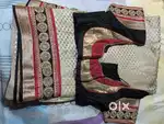 Beautiful saree with stiched blouse