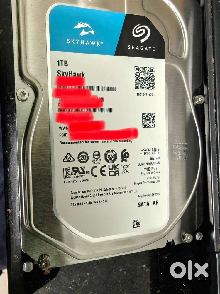 seagate skyhawk 1TB hard disk (for cctv) (3month old)