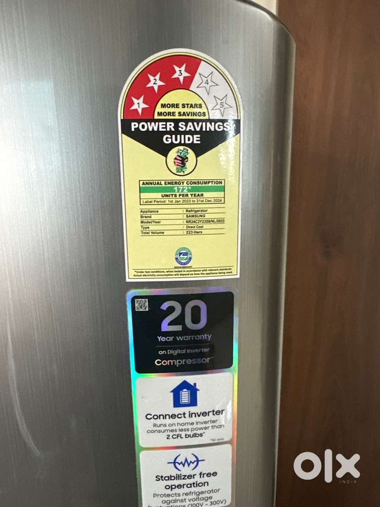 Samsung 222 liters single door 3 star