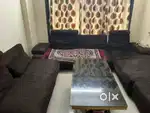 Large 10 - seater sofa set with glass top table - budget deal