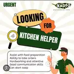 We need kitchen helpar.. Only intrest people are tex