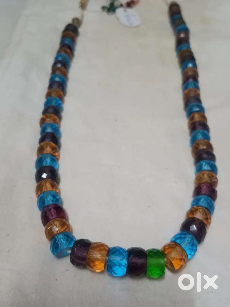 Gemstone Hydro Lab Grown Multi-Faceted Fancy Necklace