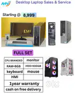 CPU - Branded Intel  Starting @ 8,999  Cash on home delivery  1- Yea